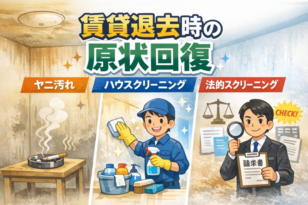 その原状回復費用、本当に妥当ですか？退去時の法的チェック