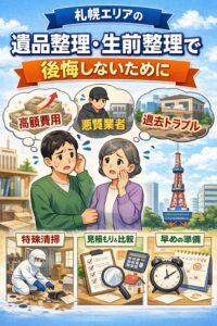 札幌エリアの遺品整理で後悔しないために｜知らないと損する3つのポイント